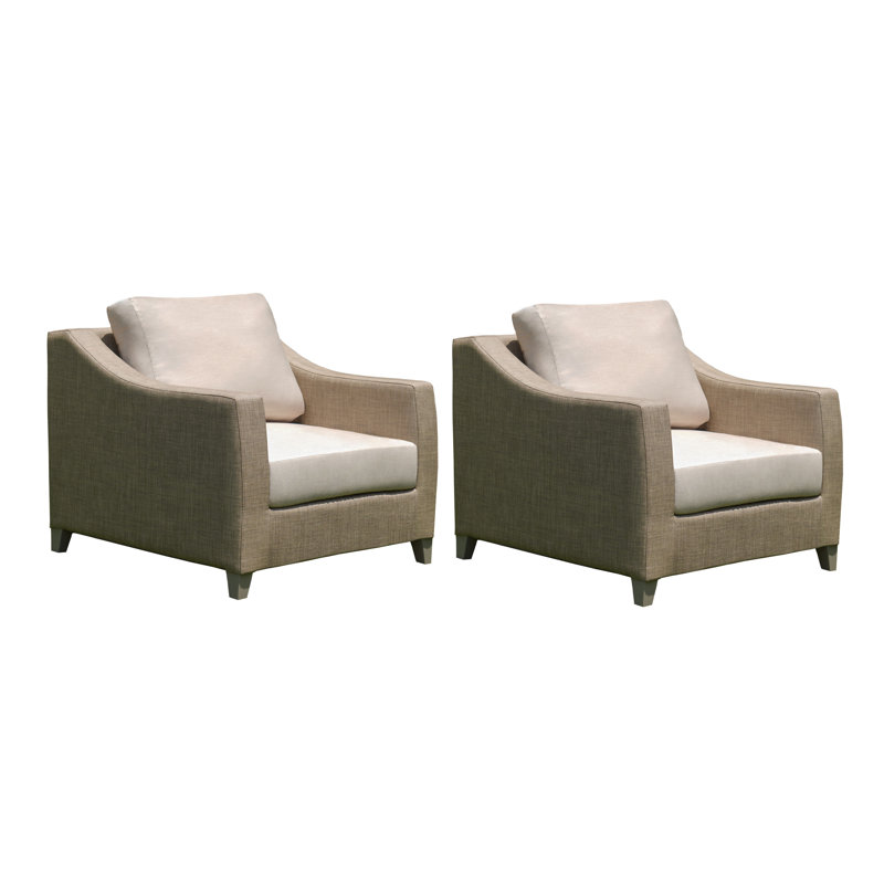Chaise de patio avec coussins Yanik