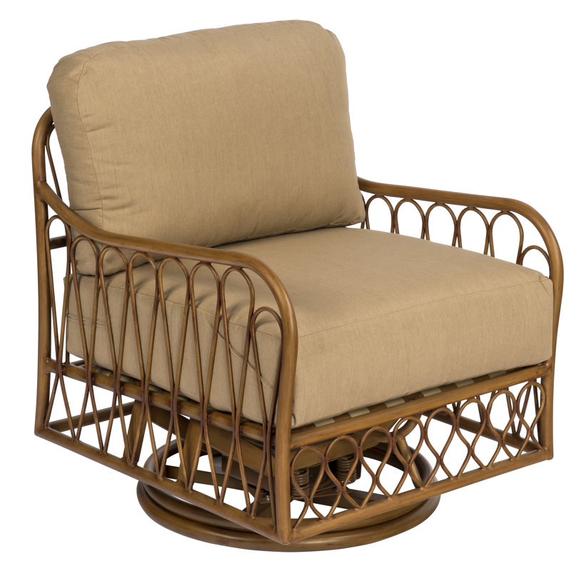 Cane Outdoor Chair with Sunbrella® Cushions, Fife Bark Sunbrella®