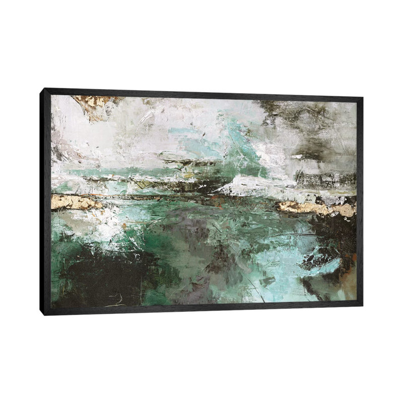 Hillside 1 Piece Painting on Canvas, 66.04 cm H x 45.72 cm W, Black Framed