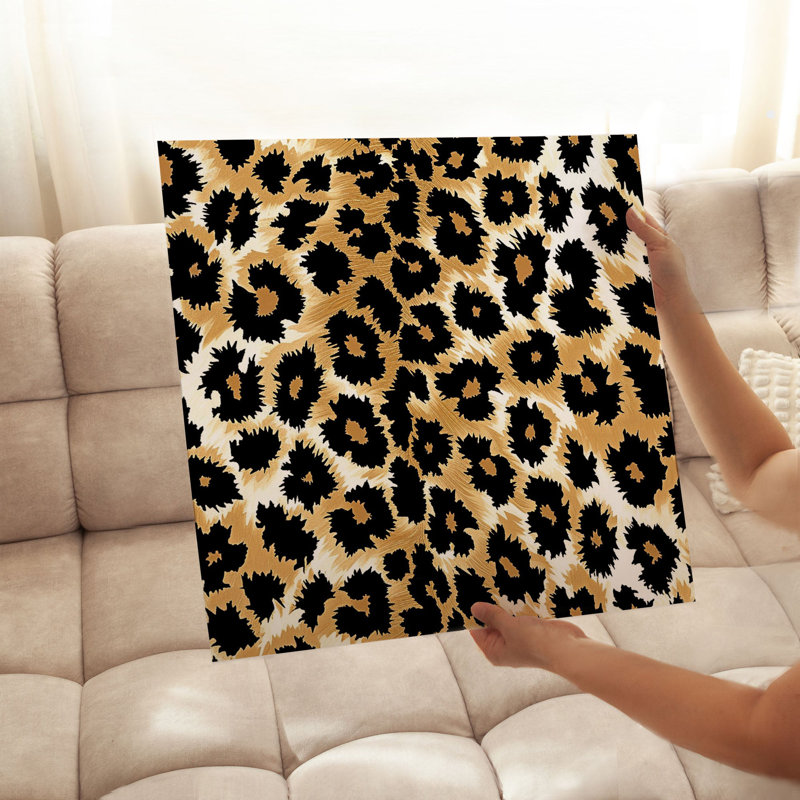 Animaux, motif léopard III, reproduction d'art moderne sans cadre, H 18 po x l 18 po