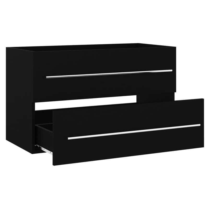 Eythan 80cm Single Bathroom Vanity Base Only,  Black