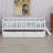 Kids Platform Bed Frame with Guardrail and Built-in Drawers-129063713