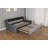 Twin Upholstered Daybed With Trundle, LED Lights, And Built-In Power Outlet
