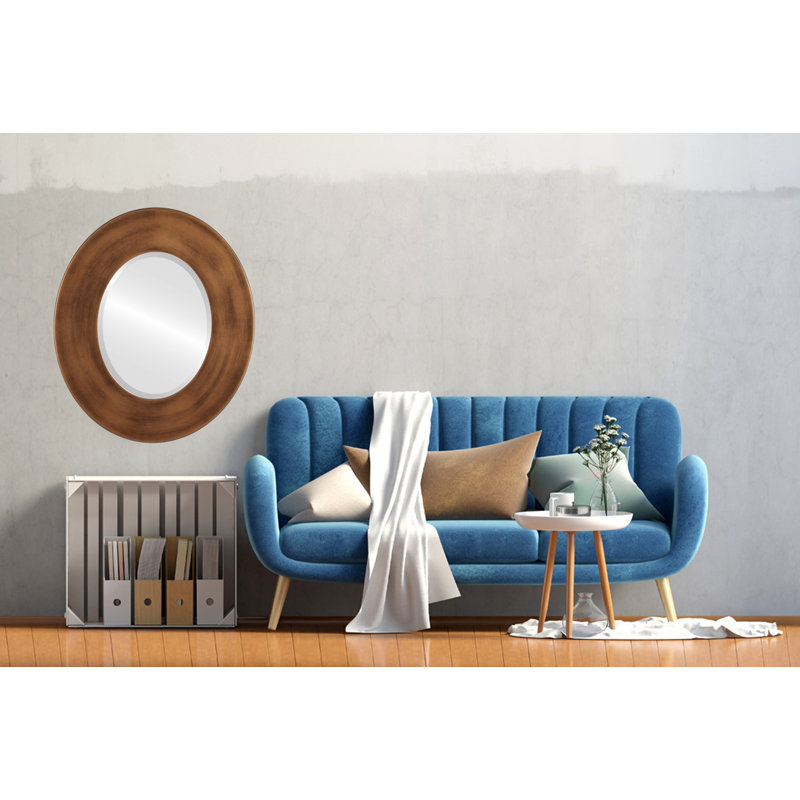 Miroir décoratif en biseau moderne Mahika, 31 po x 27 po