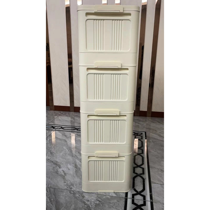 4 armoires de rangement pliantes blanches avec porte magnétique - 19,91 po x 12 po x 40,97 po pour la chambre à coucher, le salon, la cuisine, le dortoir étudiant en plastique, les roues, sans odeur 19,91 po et pour de multiples réglages