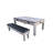 Rack Luxor 7.5-foot 4-in-1 Multi-game Swivel Billiard/pool Table With Multiple Table Options (blue Felt With 1 Bench)