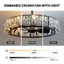 Ventilateur de plafond en cristal à intensité variable de 31 po avec ensemble d'éclairage et télécommande