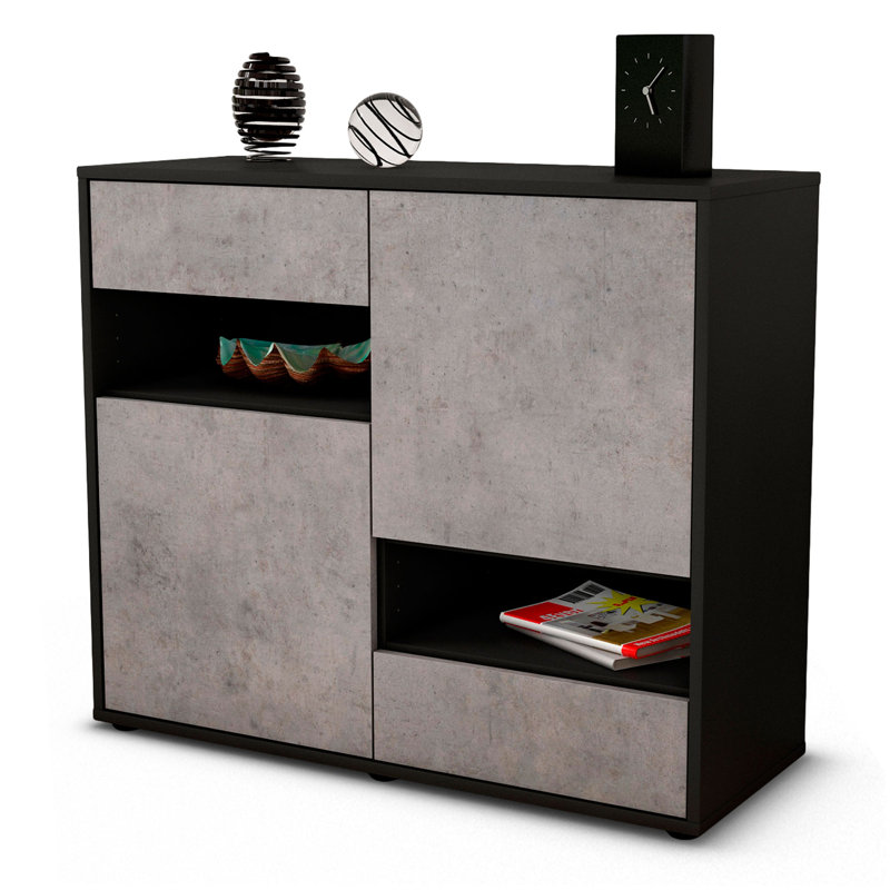 Ramsel 92cm Sideboard, Anthracite/Concrete