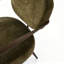 Chaises d'appoint modernes, structure en métal vert, chaise longue compacte