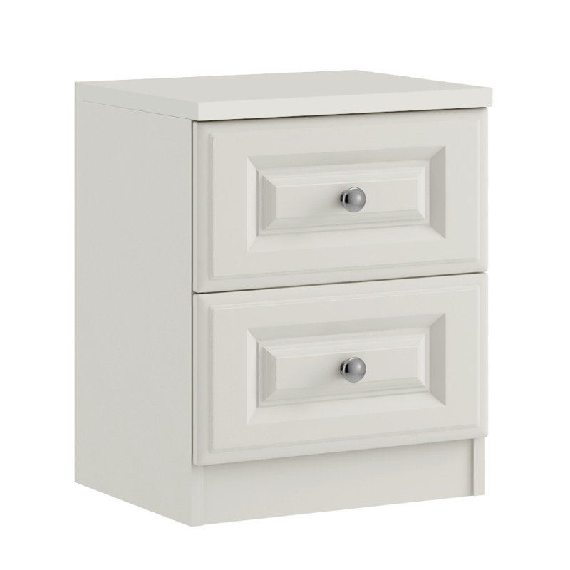 Fairbourne 47cm W Particle Board / Chipboard Bedside Table, White
