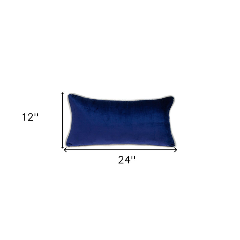 Coussin 12 "x 24" bleu