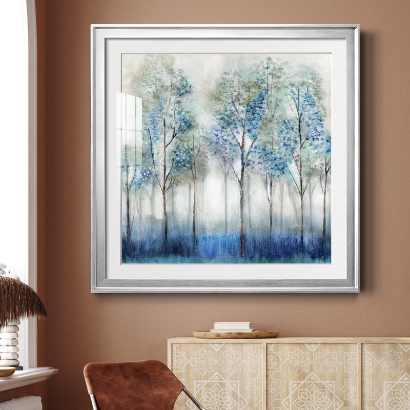 Forêt de rêve - peinture encadrée, Cadre argenté, H 30,5 po x l 30,5 po x P 1,5 po