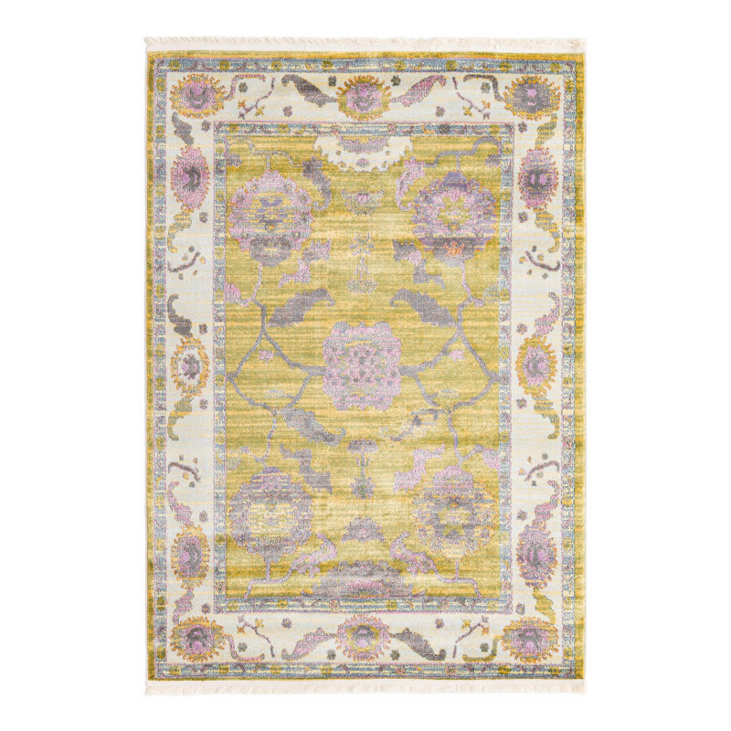 Haefner Geometric Indoor Rug, Rectangle 4'3" x 6'