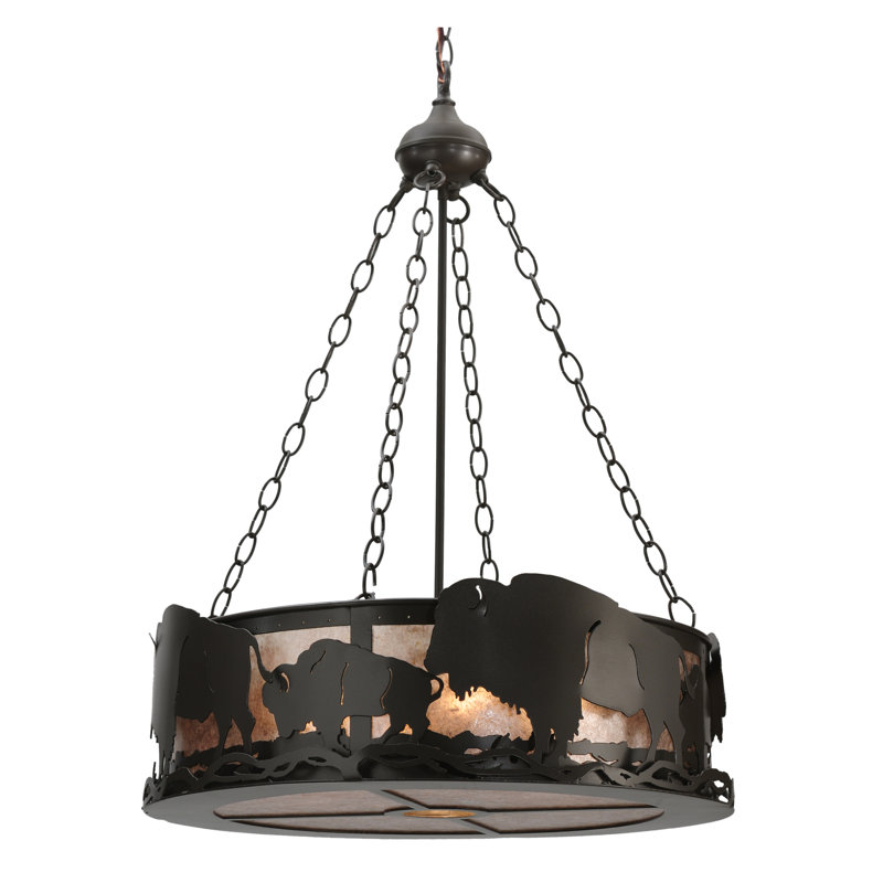 Rustic Lodge 5 - Light Glass Chandelier