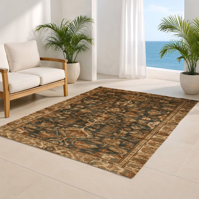 Tapis turc intérieur et extérieur brun