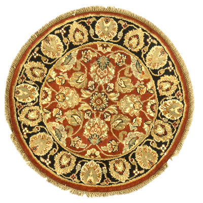 High-Quality Hand-Knotted Red And Black Area Rug