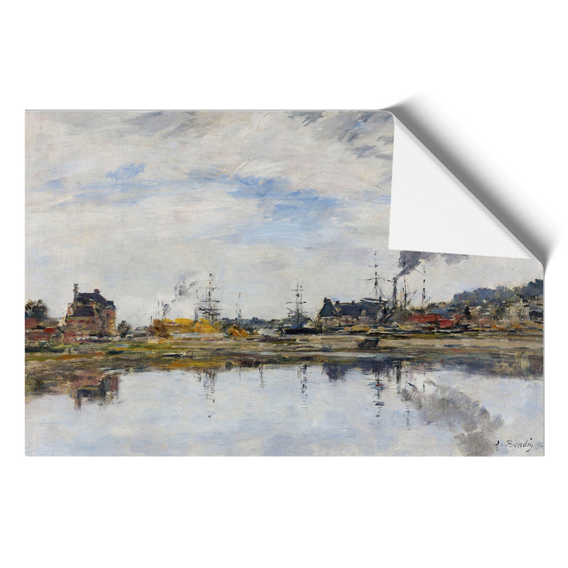 The Harbour by Eugene Boudin - Frameless Print, 42cm H x 59cm W x 0.1cm D