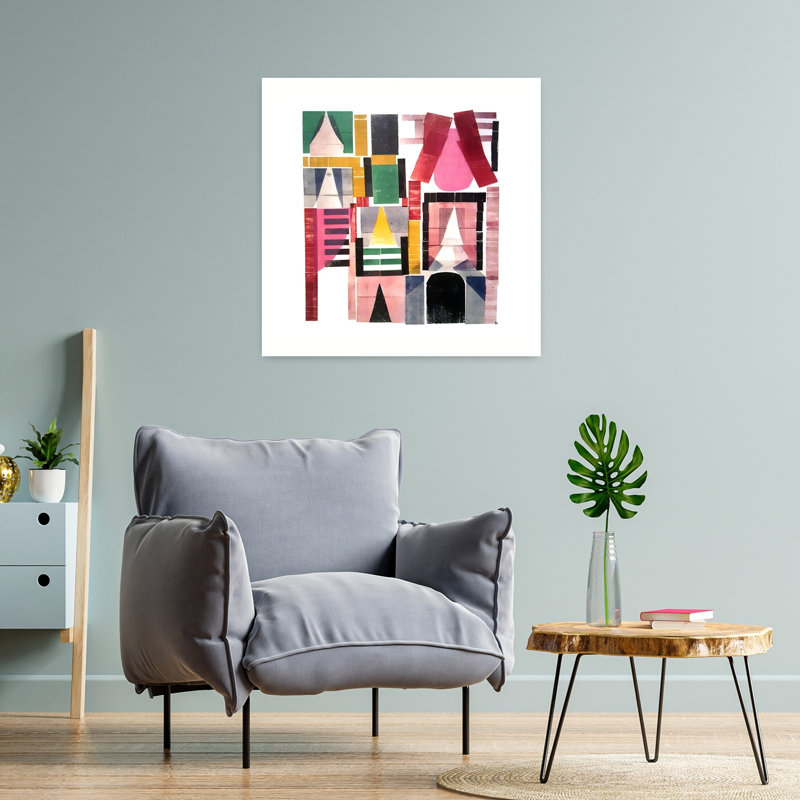 Art contemporain, architecture contemporaine, art urbain abstrait, H 24 po x l 24 po