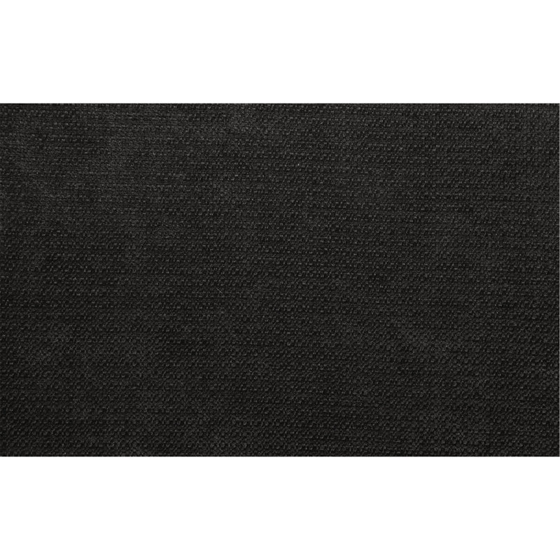 Chaise d'appoint en chenille noire et finition noire (ensemble de 2)