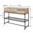Modern Rectangular Table With Industrial Elements, Oak And Sandy Black Table, Black, Practical Storage Drawers A Stable Structure