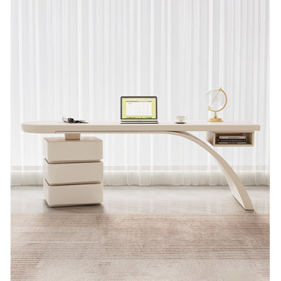 Modern Light Luxury Desk with Drawers