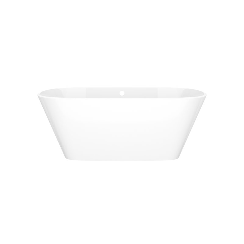 Vetralla 59" x 29" Freestanding Soaking Bathtub, Gloss White