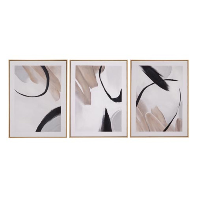 Eartha - Ensemble de 3 reproductions encadrées sur toile