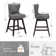Lexys Swivel Upholstered 26'' Counter Stool with Solid Wood Frame (Set of 6)