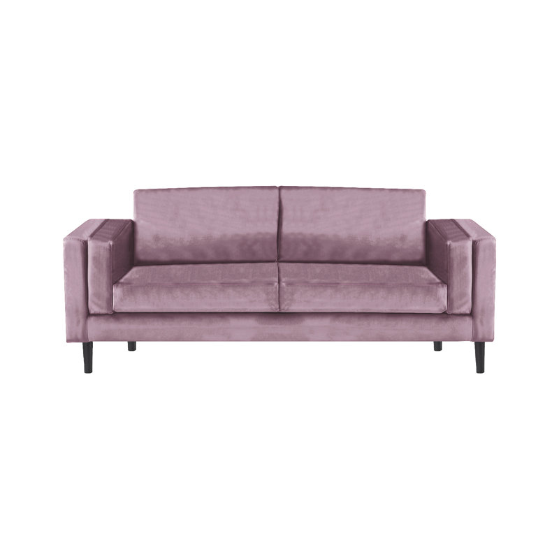 Deavian 3 Seater Velvet Sofa, 3, Black, Lavender