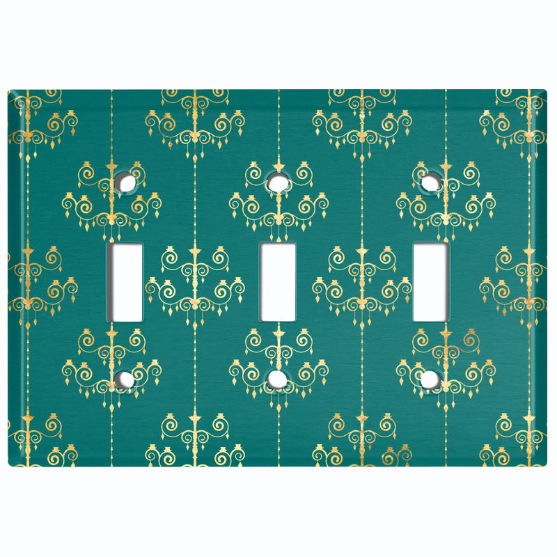 Patterned 3 - Gang Toggle Light Switch Standard Wall Plate