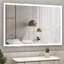 Miroir de salle de bain 59,02 x 38,84 pouces, imperméable, cadre en aluminium, 3 couleurs différentes, options de système d'installation Smart Touch, choix de contrôle