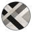 Machine Washable Carlstadt Minimalist Geometric Rug in Gray – Black Binding-1339226305