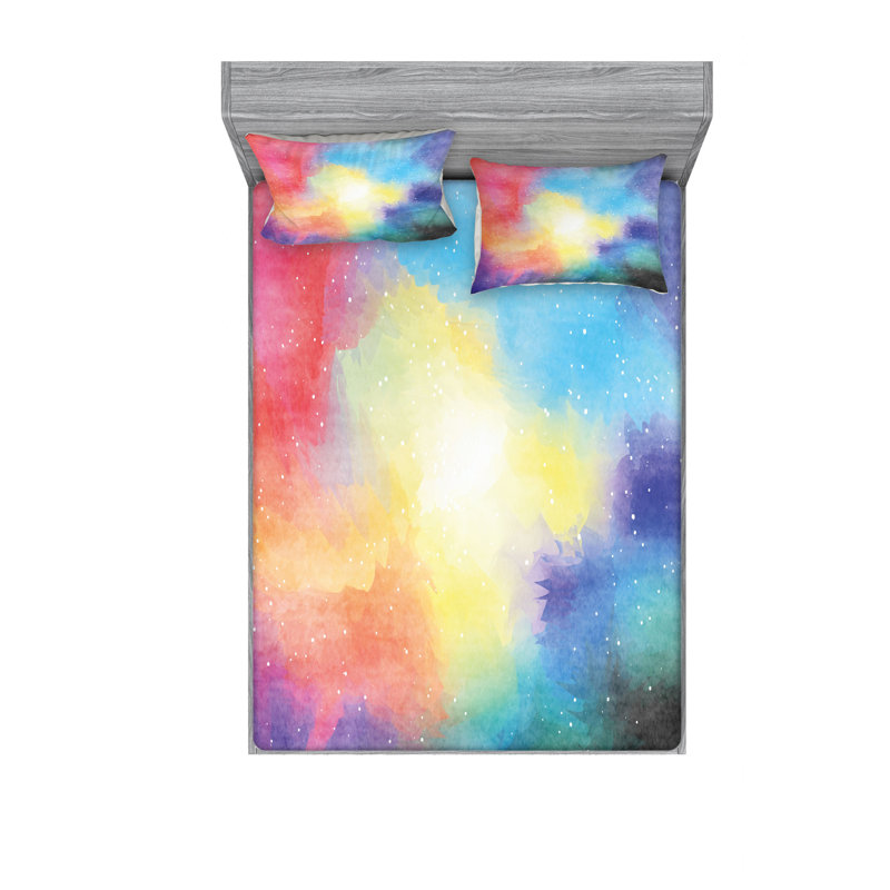 Microfiber Ombre Sheet Set, Queen Sheet Set with Fitted Sheet