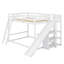 Lit mezzanine avec 7 tiroirs, 2 tablettes et un bureau-1427100717