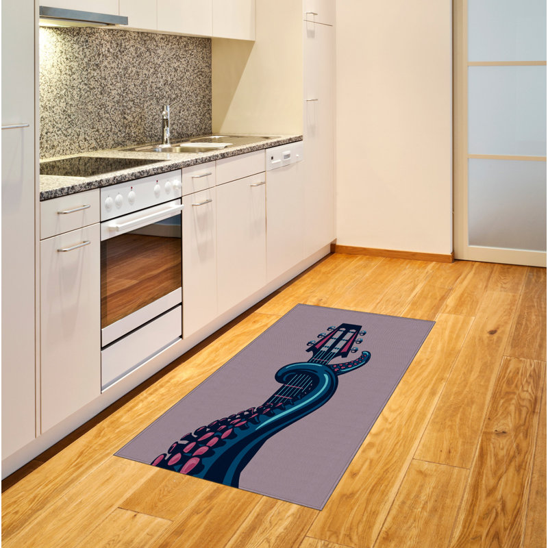 Octopus High Density Long Fiber Poly Threads Decorative Area Rug Carpet, Rectangle 2'7" x 5'