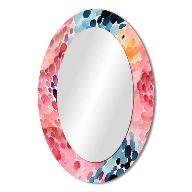 Tito - Miroir mural ovale moderne, H 36 po x l 24 po
