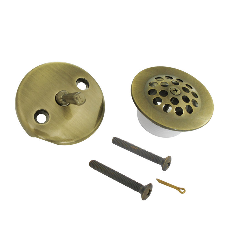 Kingston Brass Trimscape Zinc Alloy Trip Lever Tub Drain Conversion Kit, Antique Copper