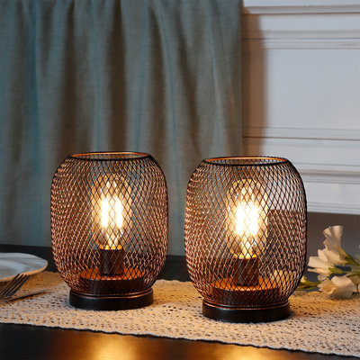 Lampe de table d'extérieur à piles 6,7 po (forme d'œuf)