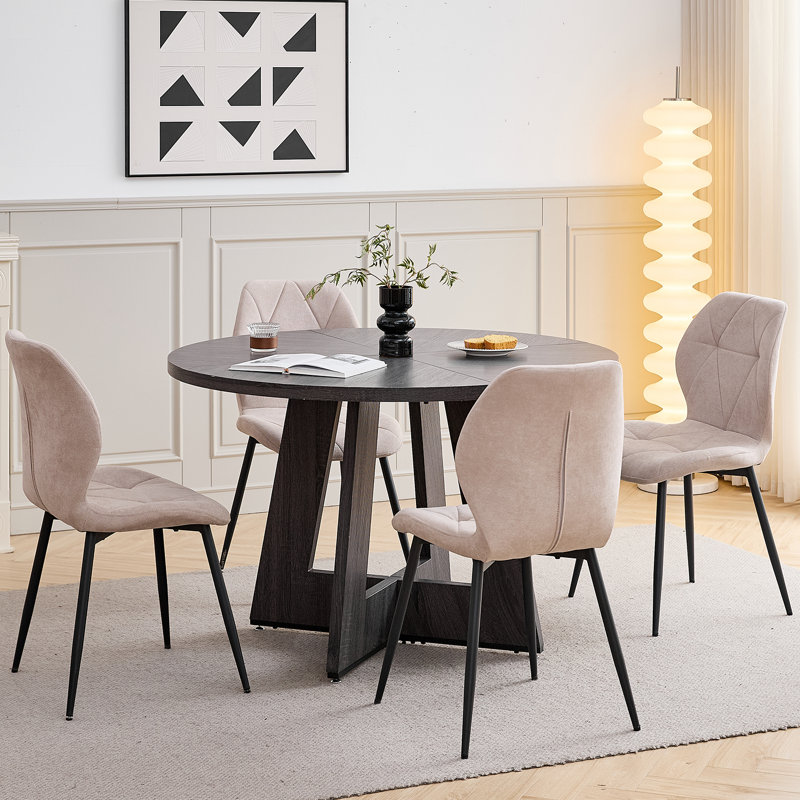Dining Set, Beige, Black