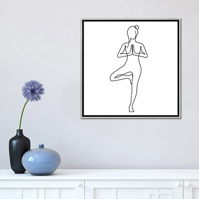 « Yoga Tree pose Square » par Dane Khy-impression de dessin