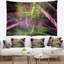 Tapisserie de motif fractal rose vert rose-28497538