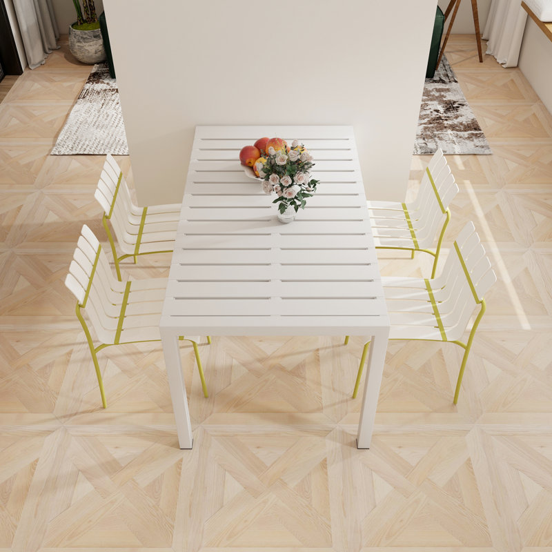 Chaises à blocs de couleur 4 pièces Modern Modern Striped