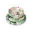 Service de table en mélamine 12 pièces Garden Design - Élégant hortensia à motif floral - Service pour 4 avec assiettes et bols durables, légers et lavables au lave-vaisselle pour le chalet et l'extérieur