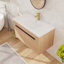 Meuble-lavabo flottant simple 36 po avec lavabo en résine, meuble-lavabo mural 2 portes-952365134-952365132