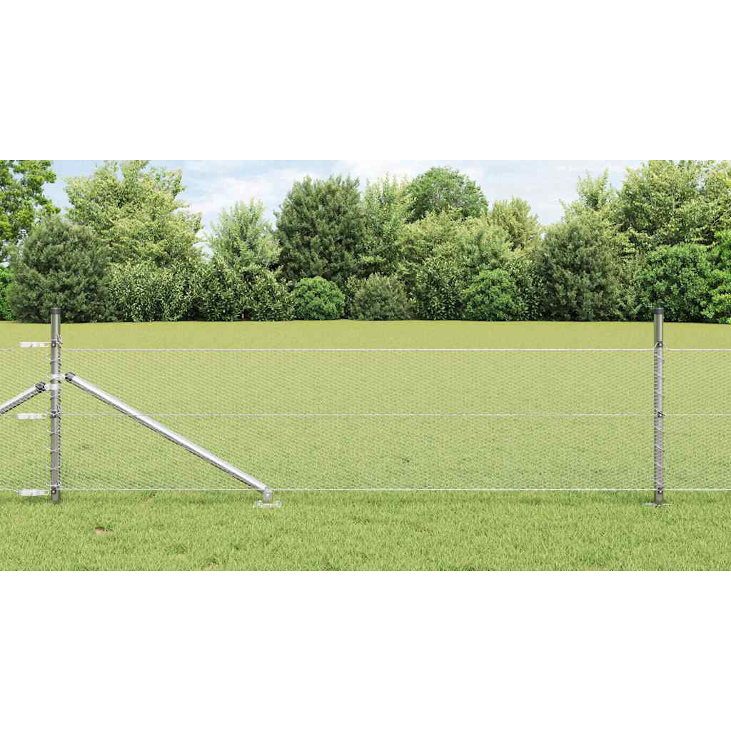 Vidaxl Fence With Posts -Coated Steel