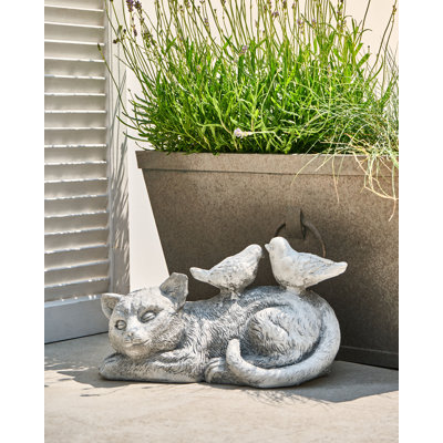 Animals Water Resistant Fiberstone Clay Garden Statue