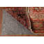 Tapis géométrique rouge rétro 10 x 13