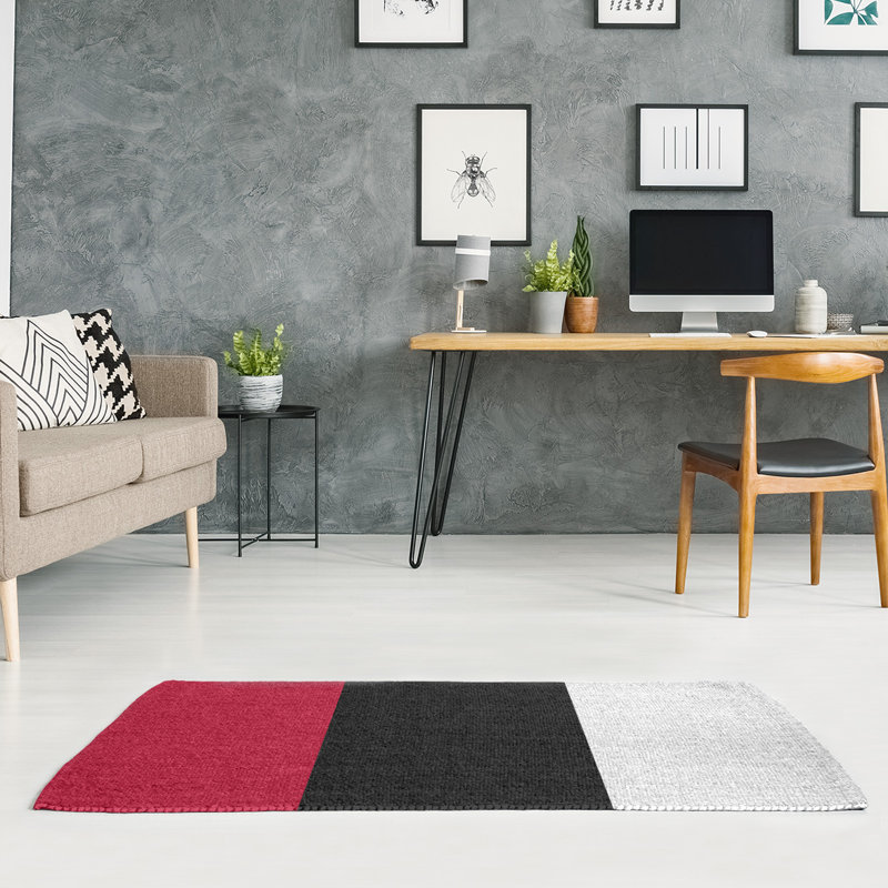 Tapis de zone rouge/noir, Rectangle 4 pi x 6 pi