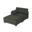 Chaise longue modulaire rembourrée en velours côtelé avec accoudoirs et coussins Bentura-1878892189-1878153762