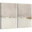 Paysage minimaliste «Œuvre abstraite grunge beige beige, images murales simples minimalistes neutres, impression sur toile encadrée, 2 pièces»-119463606-92285393-92285394